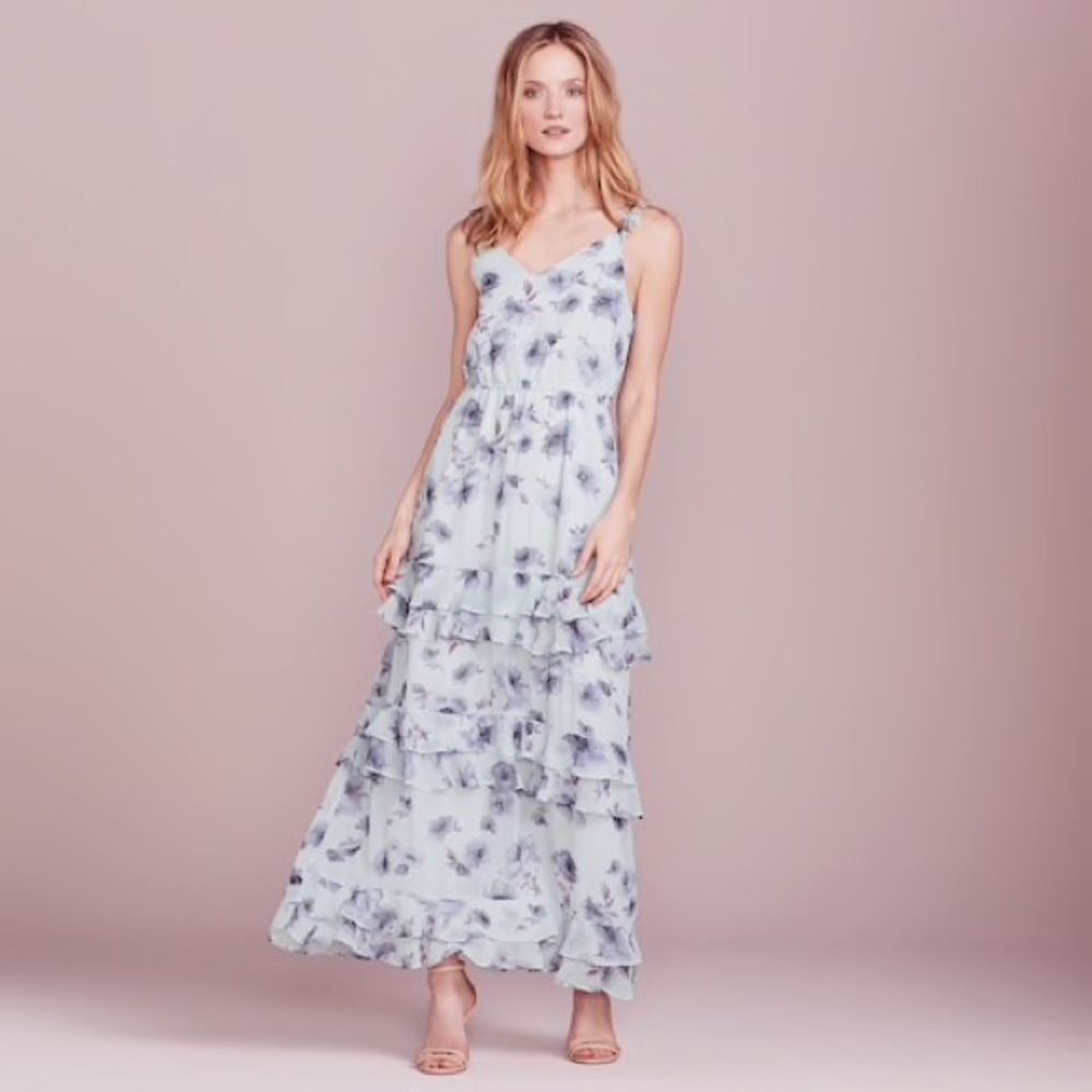 LC Lauren Conrad Floral Ruffle Maxi Dress